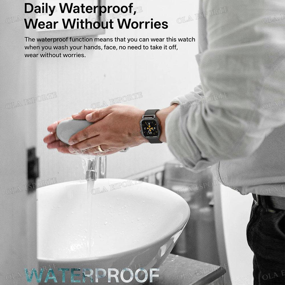 New Outdoors Smart Watch LED Flashlight IP68 WaterProof Multi-Sport Mode Heart Rate Blood Oxygen Monitoring Men Smartwatch