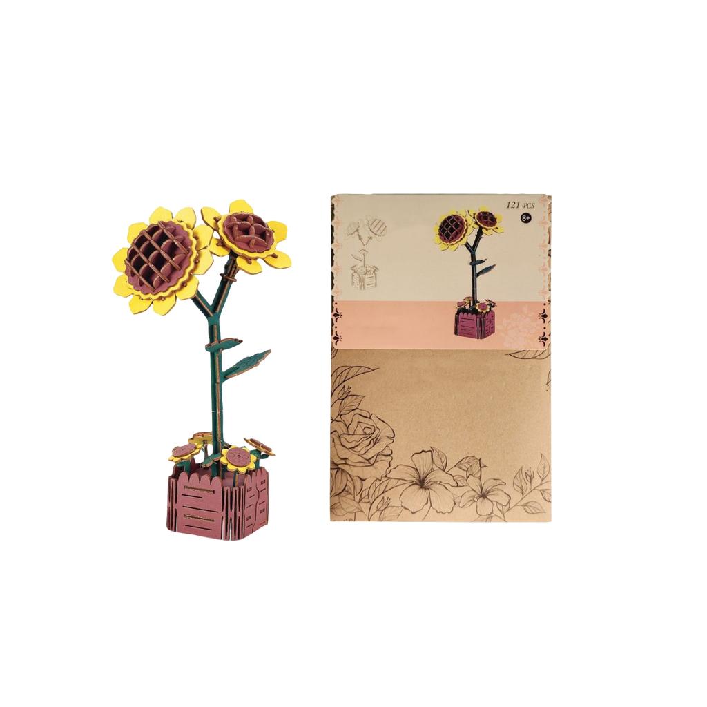 Diy Material Kits For Simulated Roses, Handcrafted Wooden Children'S , 3d  Puzzles