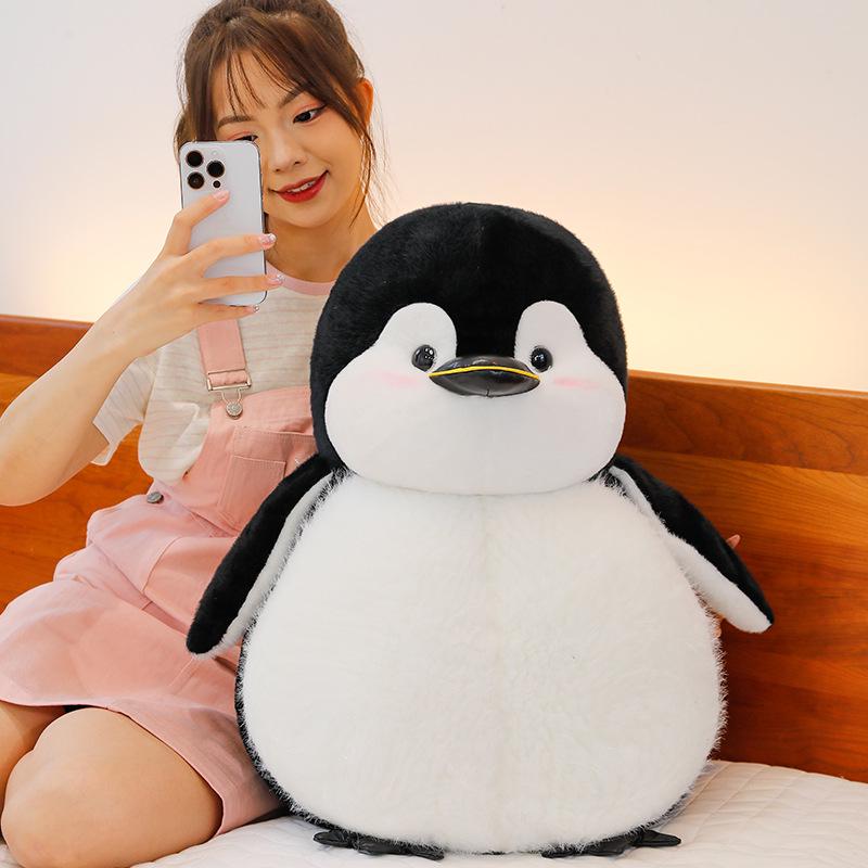 Aquarium Black & White Penguin Plush Toy - Customizable Children's Doll