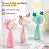3D Double Sided Face Wash Brush Silicone Facial Cleansing Brush Manual Massage Facial Brush Soft Bristles Exfoliator