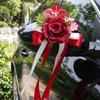 Simulation Rose Artificial Rose European Style Car Decoration  Rearview Mirror