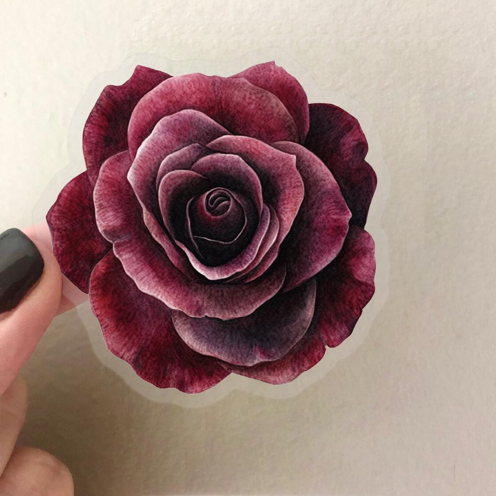 50pcs Black and Red Cartoon Mask Ball Series Stickers Waterproof Gothic Rose Decoration DIY Water Cup Phone Sticker