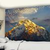 Sunrise of Mountain Peak Tapestry Himalayas Scenery Wall Hanging Hippie Cloth Backdrop Beach Mat Dorm Home Decor