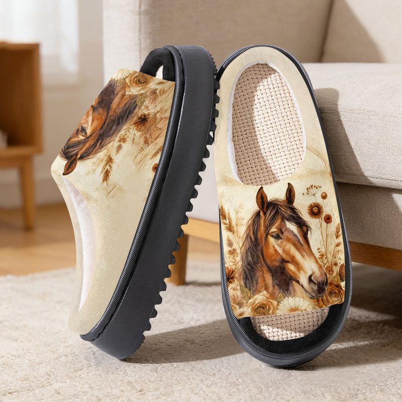 Exclusive Cartoon Linen Cotton Slippers for Men and Women - Spring to Autumn 38-39
