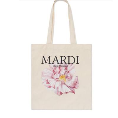 Mardi Mercredi Roses Canvas Tote Bag 01 Cream (One Size)