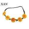 Adjustable Daisy Crown for Girls Sunflower/Daisy Wreath Headband Women Girls, Flower Headpiece, Daily Wear Silk Beach Photography Summer Dress