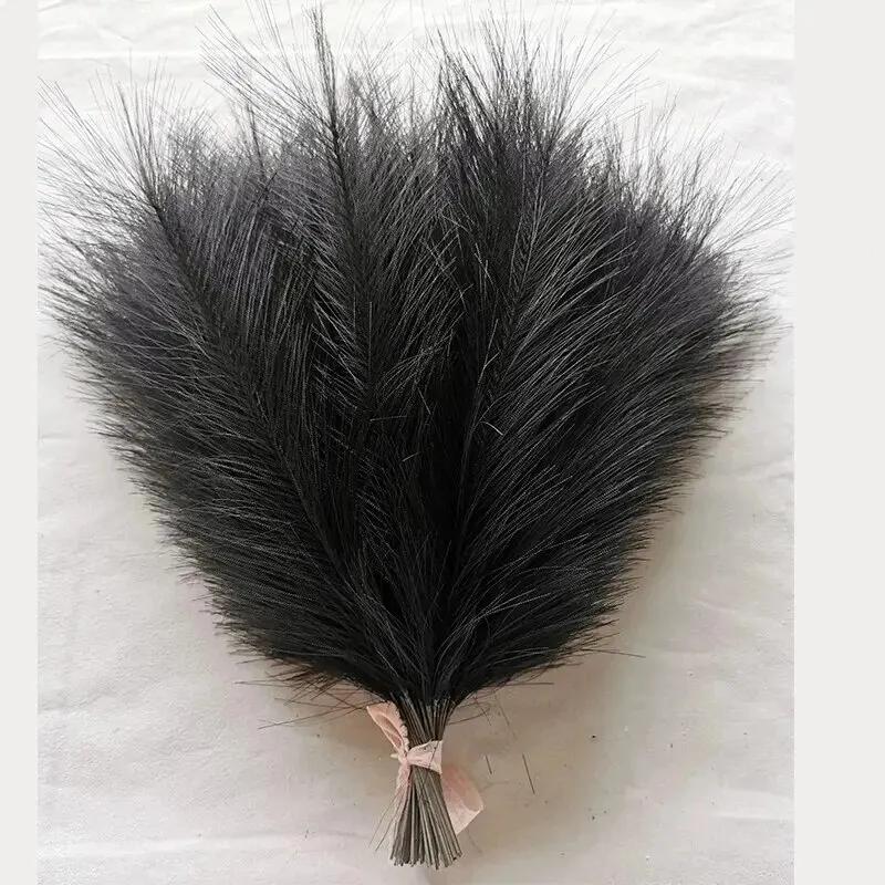 10 STÜCKE/Los Künstliche Blumen Flauschiges Pampasgras Bouquet für Hochzeit Heimparty Vasendekoration Boho Künstliche Pflanze Schilfblumen