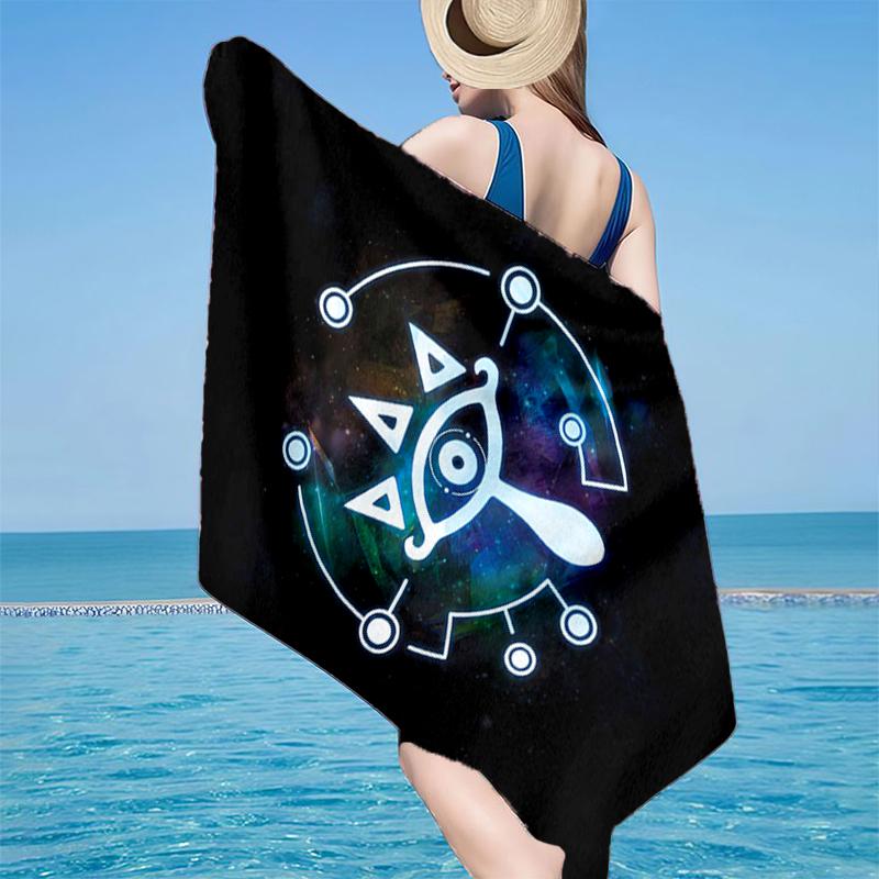 Heroic Legend Crest Beach Towel, Super Soft Microfiber, Gift for Her/Him, Birthday, for Pool, Beach, Travel, Home Decor Fan gifts