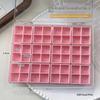 48 Compartment Clear Plastic Storage Box with Lid Detachable Grids for Nail Art Rhinestones Small Jewelry Organizer