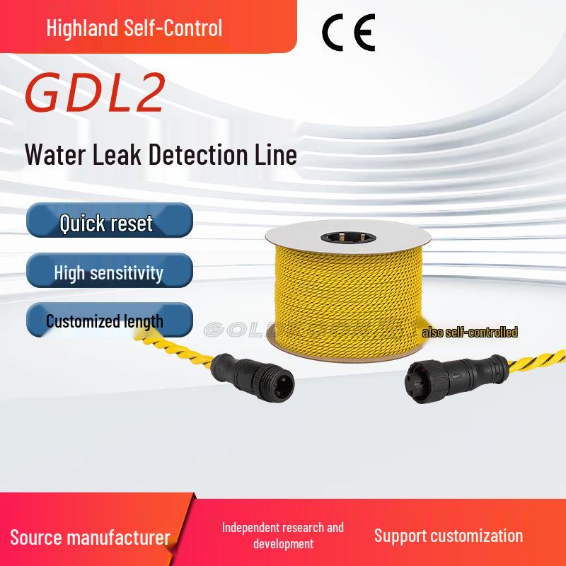 Leak Detection Cable: Water Immersion Sensing Rope for Machine Room Monitoring and Liquid Leak Alarms