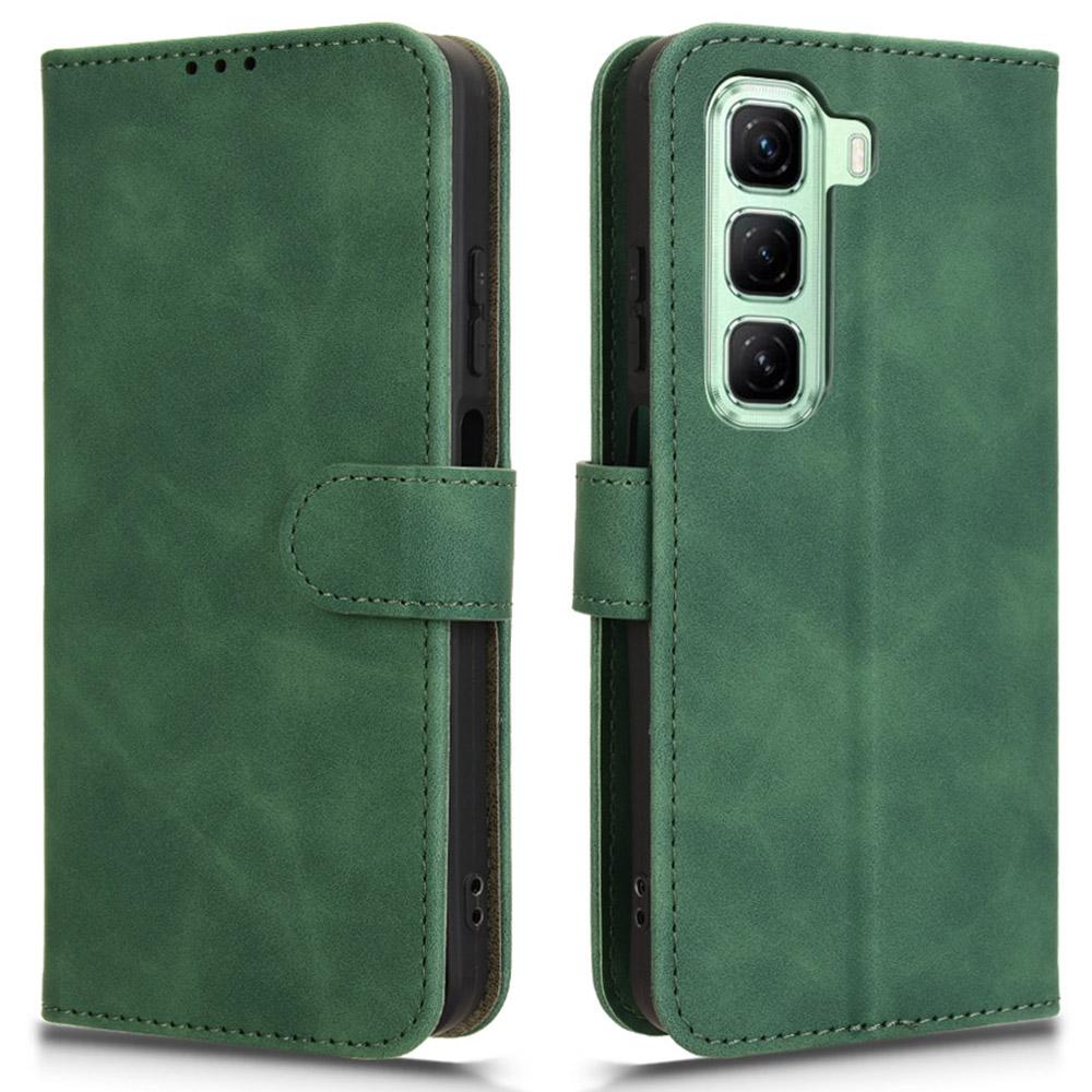 For Infinix Hot 50 5G Leather Case Skin-Feel Anti-Drop Wallet Flip Phone Cover