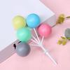Bunte Mini-Ballon-Kuchenaufsätze Kunststoff-Ballon-Spieße 5 Ballons Dessert-Cupcake-Dekoration für Geburtstagsfeier Hochzeitsfeier