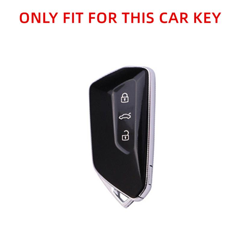 Leather Car Remote Key Cover Case Holder Shell for Volkswagen 16 New Sagitar Teramont Passat Tiguan L Pro ID.3 ID4X ID6X Golf 8