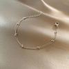 Trendy Double Layers Small Round Beads Bracelet Women's Hand Bracelets Gold Color Chain Simple Female Ball Bracelet Jewelry