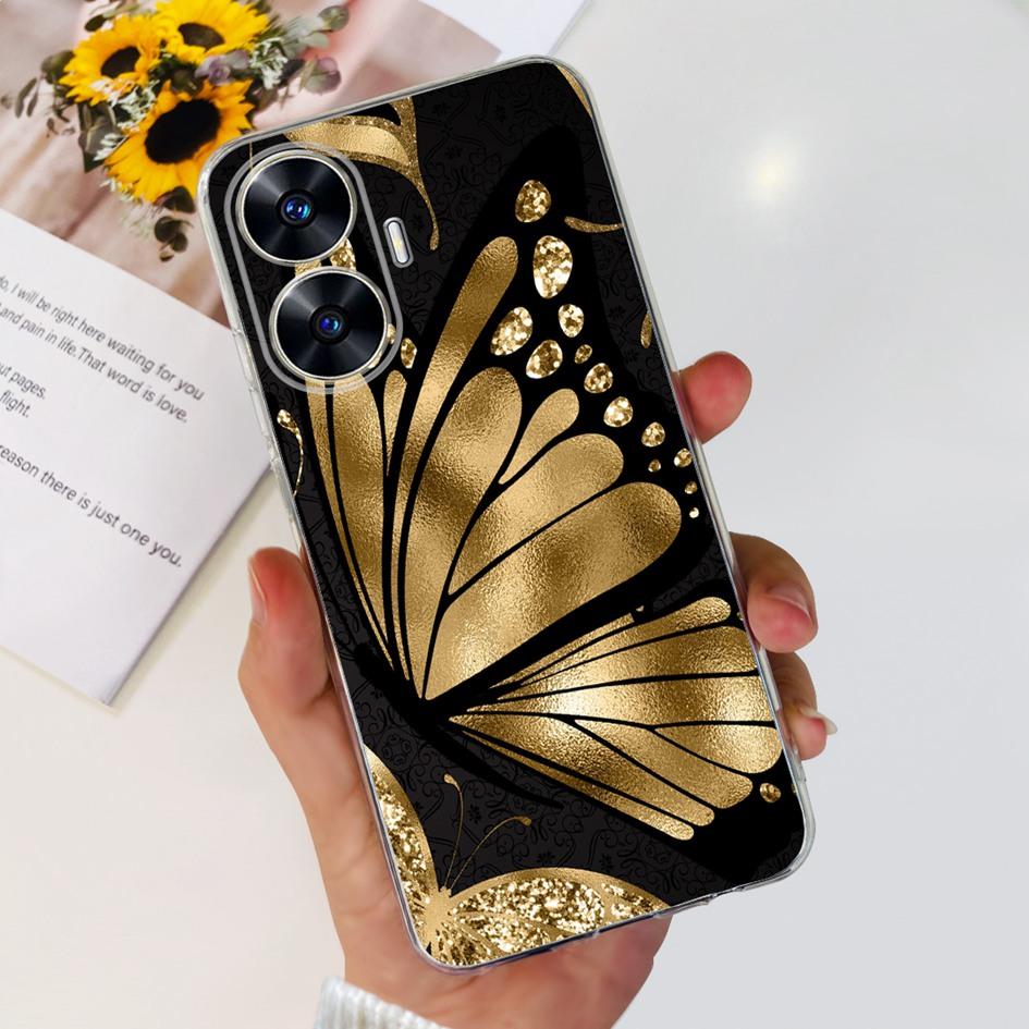 For Realme C55 Case RMX3710 Transparent Cover Fashion Patterns Soft Silicone Phone Cases For Realme C55 4G C 55 RealmeC55 Fundas