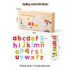 Cross-border Fun Wooden Word Battle Game: 26 Alphabet Matching Blocks Educational Toy