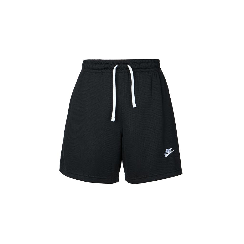 Nike Club Logo Embroidered Mesh Breathable Sports Shorts Men Bottoms Black DX0736-010