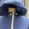 BTS V JIMIN Same Style Blue Hooded Zip Sweatshirt Casual Loose Long Sleeve Jacket Youth