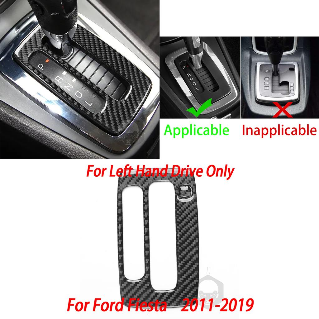 Carbon Fiber Side Air Vent Dashboard Center Console Gear Shift Panel Car Interior Accessories Sticker For Ford Fiesta 2011-