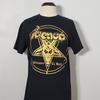 VENOM Willkommen in der Hölle S KLEINES T-Shirt Schwarz Herren Glänzendes Goldband Logo Unisex T-Shirt