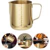 1Pc Golden Thickened Stainless Steel Measured Milk Frothing Pitcher Latte Art Cup Coffee Steaming Mug Frother Steamer Cappuccino