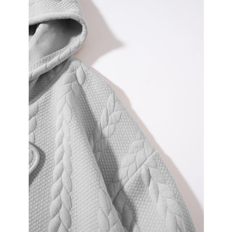 Men's Solid Color Hoodie Casual Fashion Hooded Sweatshirt Versatile Long Sleeve Tops for Men, Multiple Colors Available