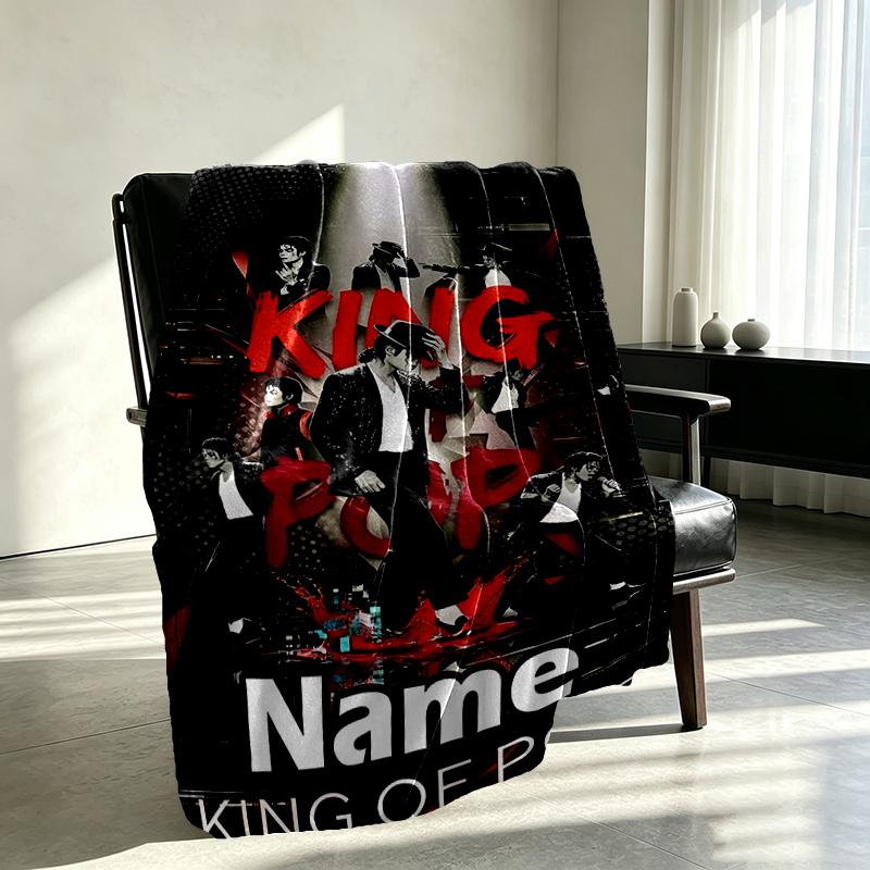 Individuell personalisierte Michael Jackson Print Decke, Heimdekoration, Schlafzimmer, Sofa, Camping, Couch, Geschenke für Geburtstag Weihnachten