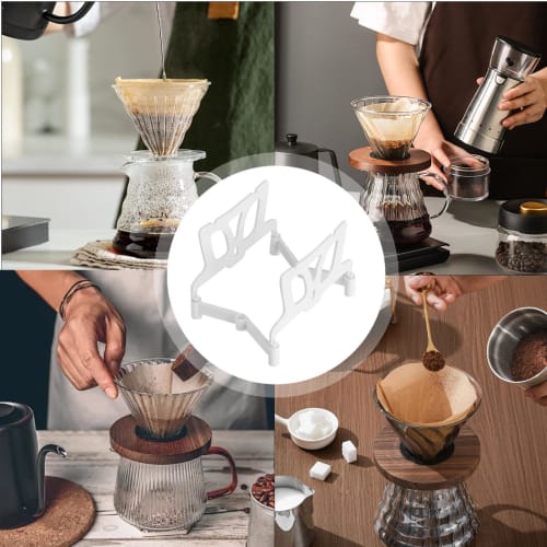 Heixuaon Drip Coffee Bag Stand, Coffee Drip Bag Holder, Portable Foldable Coffee Drip Holder, Reusable Outdoor Coffee Filter Paper Holder Rack for Hom