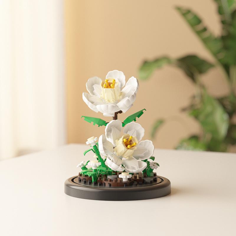 Dream Flower Box: Preserved Building Block Bouquet Set - Sunflower & Carnation. Ideal Toy for Children's Assembly.