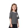 PawinPaw Girls' Cartoon Bear Striped Short Sleeve T-Shirt