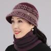 In The Elderly Hat Female Winter Old Man Fleece Warm Hat Knitted Rabbit Wool Hat