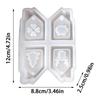 Mini House Casting Silicone Molds 4-Cavity Christmas Casting Moulds Epoxy Resin Mould Epoxy Resin Mould Plaster Art Craft