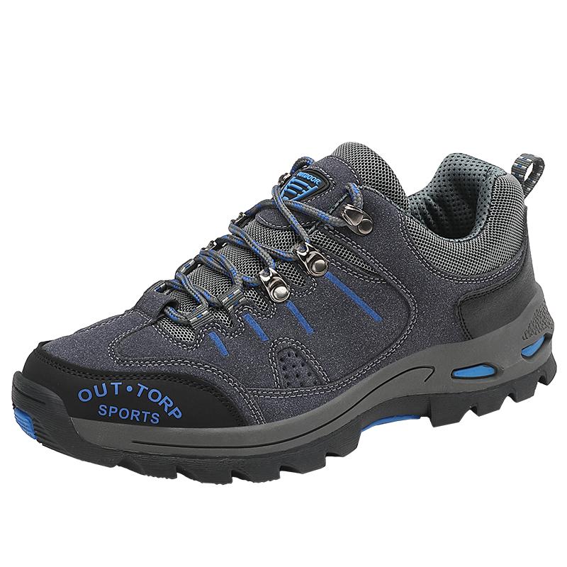 Suede Men Hiking Shoes Outdoor Trail Trekking Sneakers Men Non Slip Breathable Climbing Shoes Men Mountain Sports Shoes