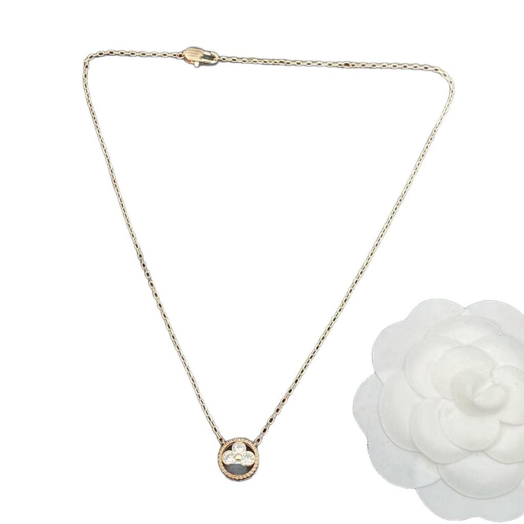 New Donkey Four-Flower Zircon Necklace: High-Quality Classic Four-Leaf Diamond Design