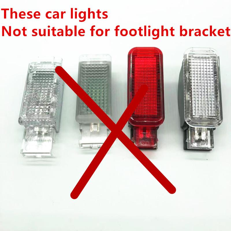 A3 A4 A6 VW Passat kodiaq Golf 8 MK8 2 vnt./partija automobilio kojų ertmės apšvietimo laikiklis Dėklas Laikiklis