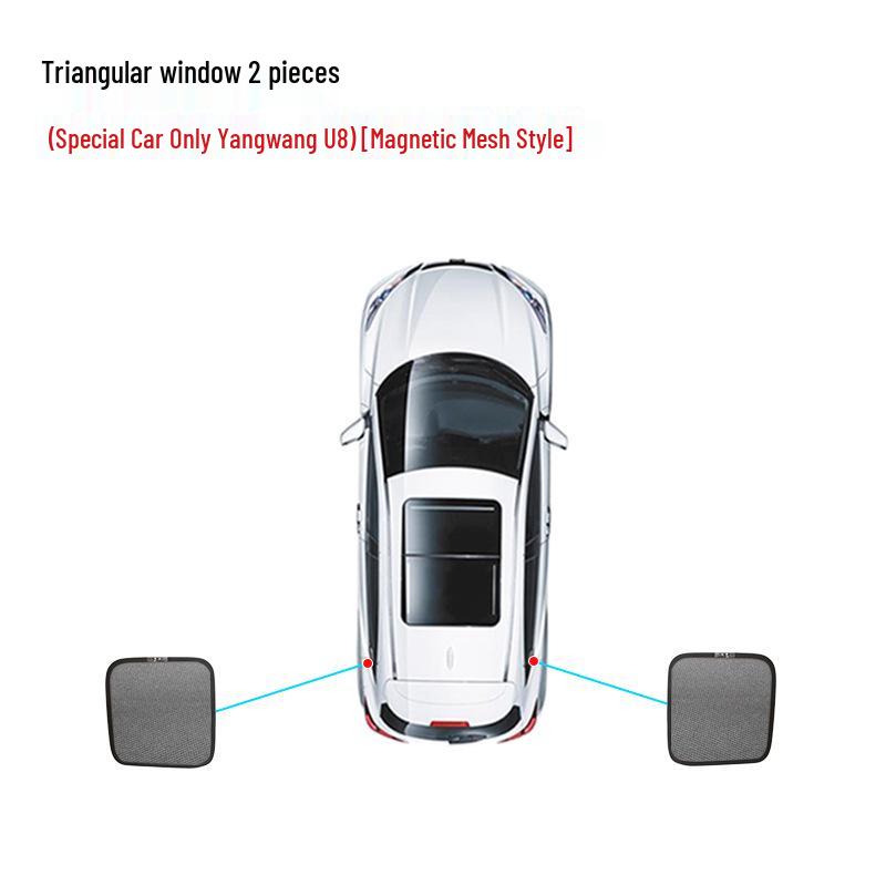 

Yangwang U8 Car Sunshade: Sun Protection, Heat Insulation, Mosquito Proof, Light Blocking, and Privacy Shield. Yangwang U8 Magnetic Mesh