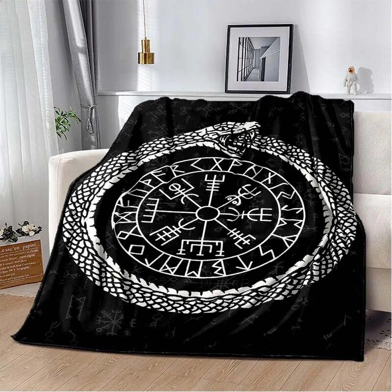 Die Vikings Fashion Blanket-Lightweight Flannel Throw for Sofa and Bed ,Digital Printed Blanket with Soft & Worm Flannel Fabric