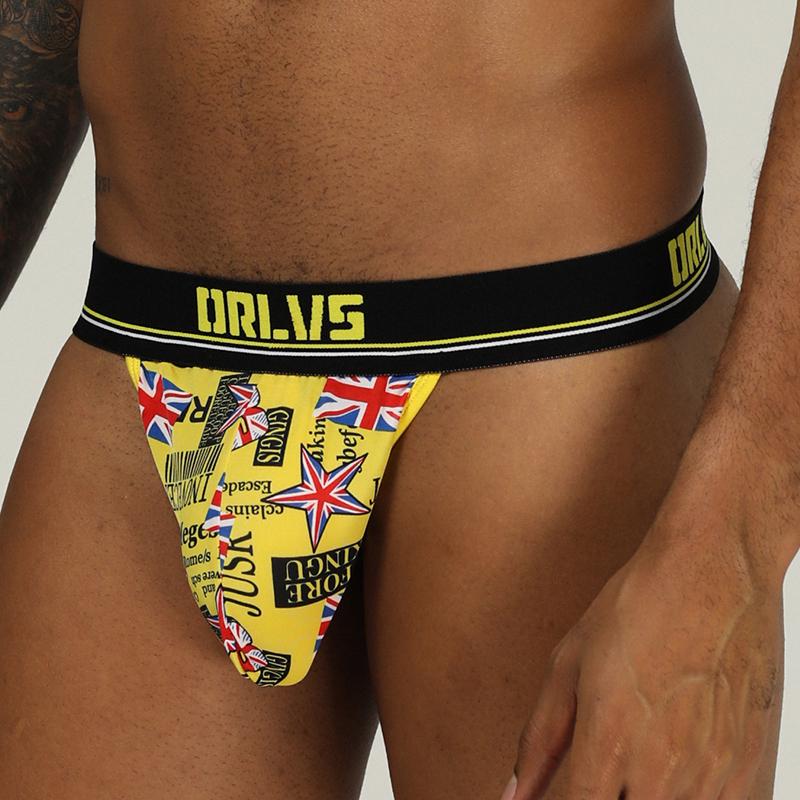 Ice Feeling Sexy Gay Men Underwear Penis Pouch Cartoon Thong Men Jockstrap OR301