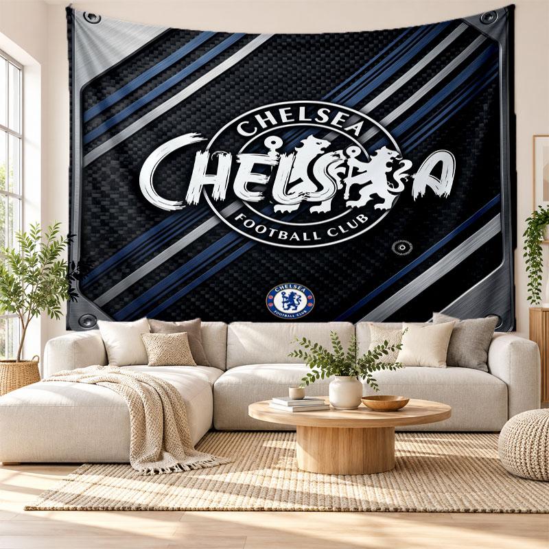 Chelsea FC Wall Tapestry, Soft Fabric Wall Hanging, Decorative Backdrop For Bedroom Home Wall Art