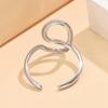 Trendy Adjustable Irregular Cross Design Stainless Steel Ring for Women