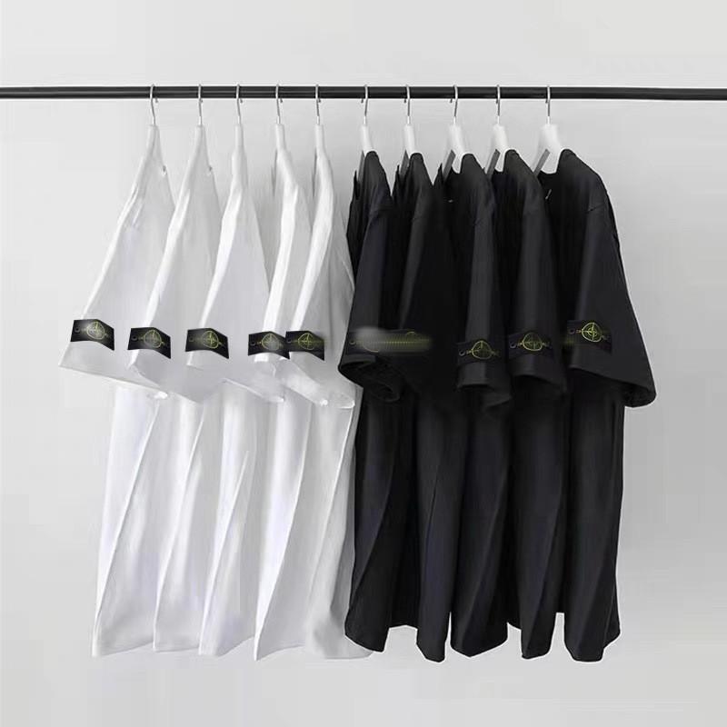 STONE Crewneck T-Shirt Loose Fit Short Sleeve Men Women Casual Basic Top