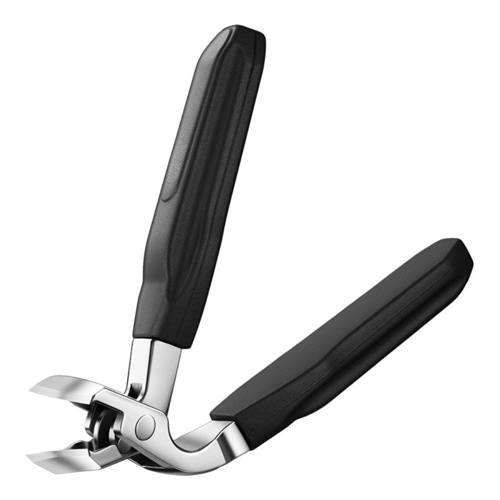 

Stainless Steel Angled Head Nail Clippers Ergonomic Design Nail Clippers Thick Nails чорний