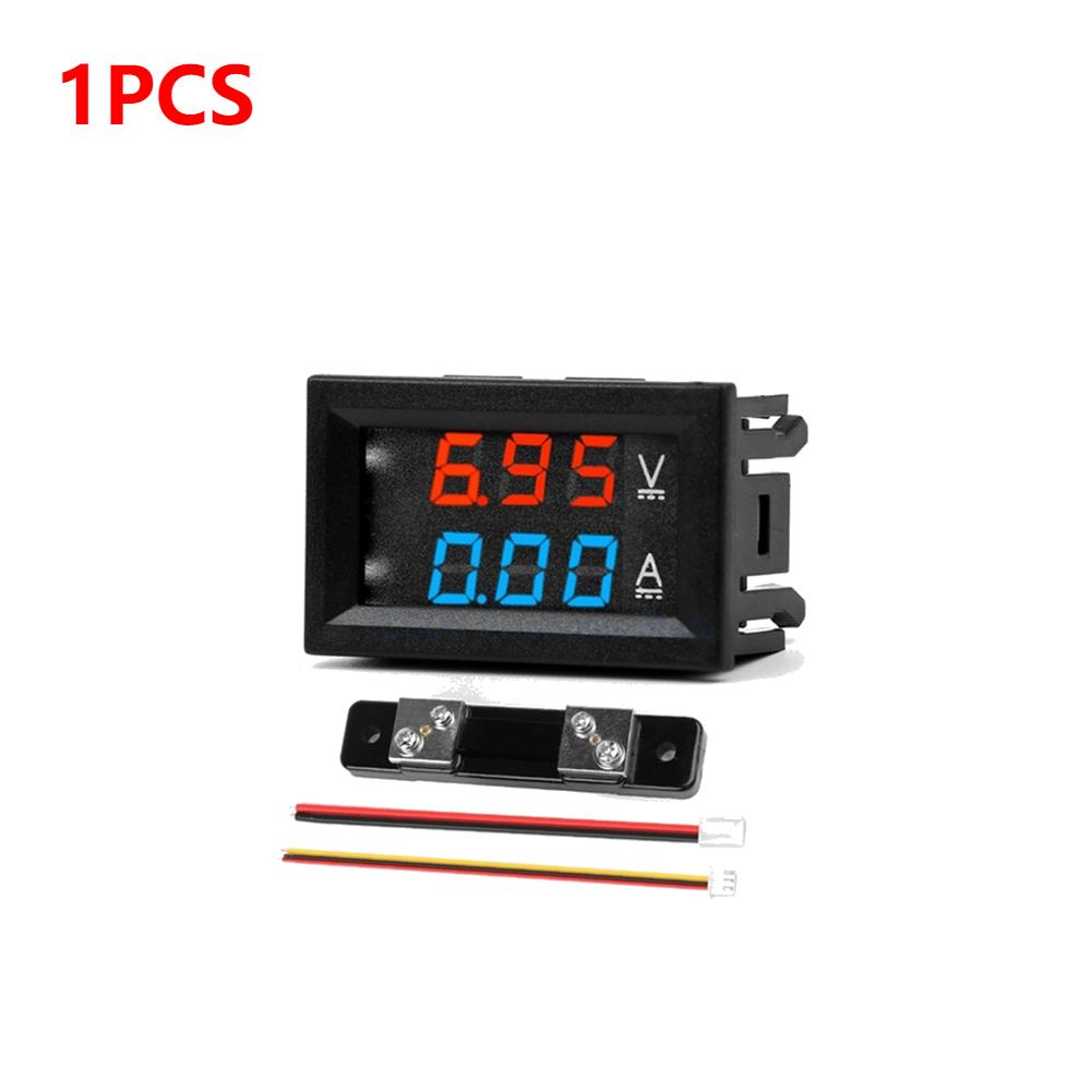 DC 100V 10/50/100A Voltmeter Ammeter Blue + Red LED Amp Dual Digital Volt Meter Gauge Car Motocycle Voltage Current Meter