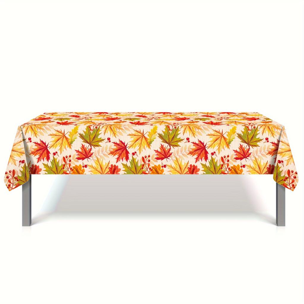 Autumn Maple Leaf Rectangle Table Cloth for Table Decor Kitchen Dining Waterproof Reusable Tablecloth for Tables Party Picnic