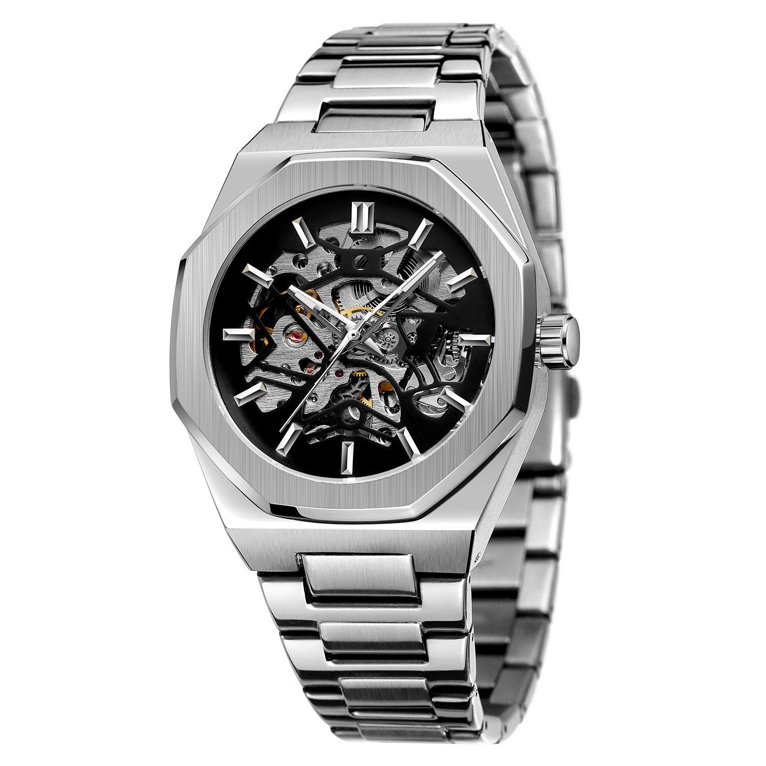 

FORSINING Men s Luminous Automatic Steel Mechanical Watch - Waterproof Business Design