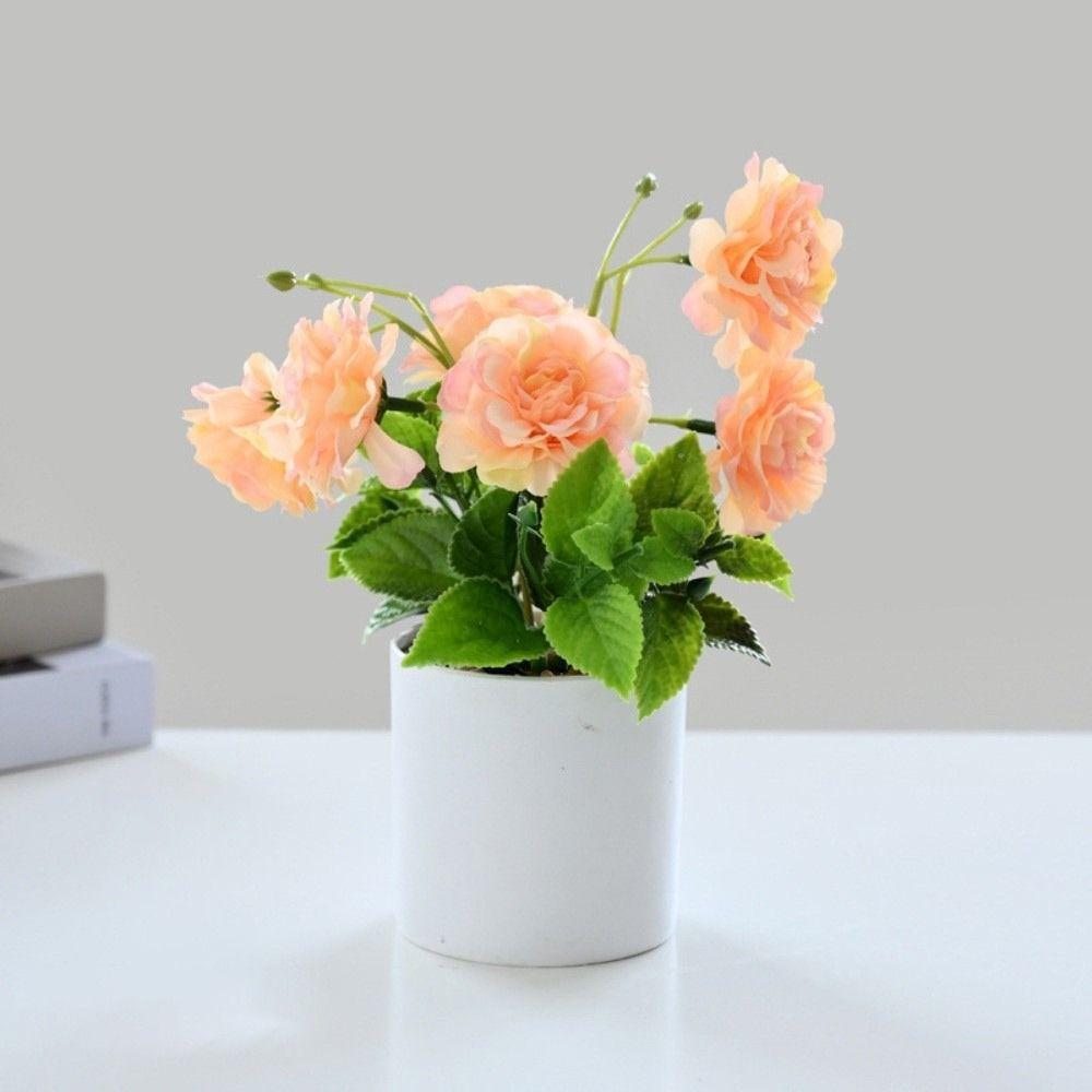 Sunflower Plant Simulation Bonsai Placement Fake Plant Flowerpotted Artificial Flower Party Decor