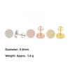 Full Moissanite D Color Round Women's Hip-hop Earrings 925 Silver Screw Ear Stud High Quality Fine Jewelry for Women Men Gift