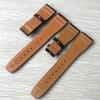22 mm hnědočerná s bílými stehy Řemínek k hodinkám z pravé kůže Nahradit za náramek s řemínkem na hodinky IWC Big Pilot Deployant