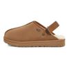 UGG Leather Versatile Comfortable Open-Toe Slippers Women Slippers Brown 1153516-CHE