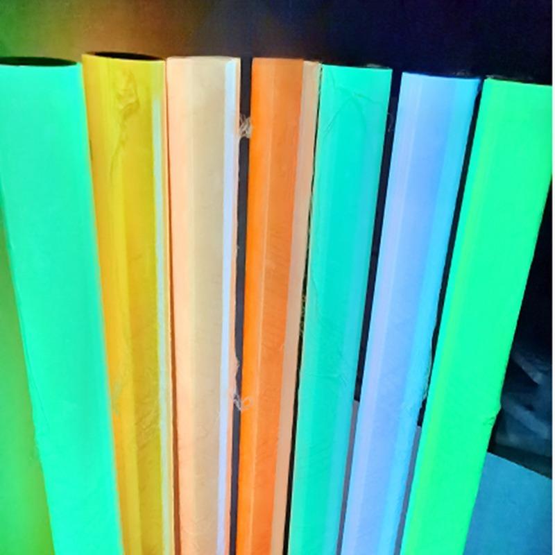 Luminous Warning Tape Color Glow In Dark PET Self Luminous Fluorescent Tape For Stair Stage Fire Safety Mark Sticker
